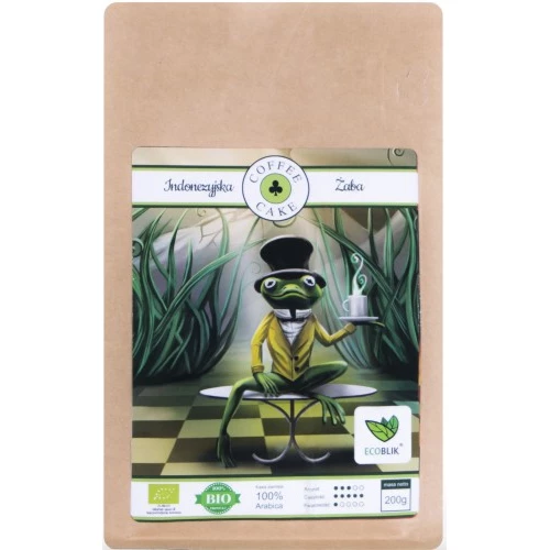 EcoBlik - Kawa ziarnista ekologiczna INDONEZYJSKA ŻABA - 200g EcoBlik - Kawa ziarnista ekologiczna INDONEZYJSKA ŻABA - 200g